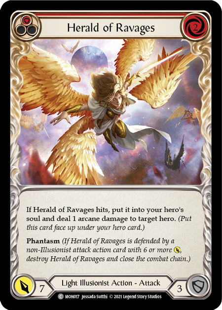 (1st Edition-RF) Herald of Ravages (Red) - MON017