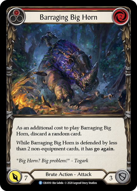 (1st Edition) Barraging Big Horn (Red) - CRU010