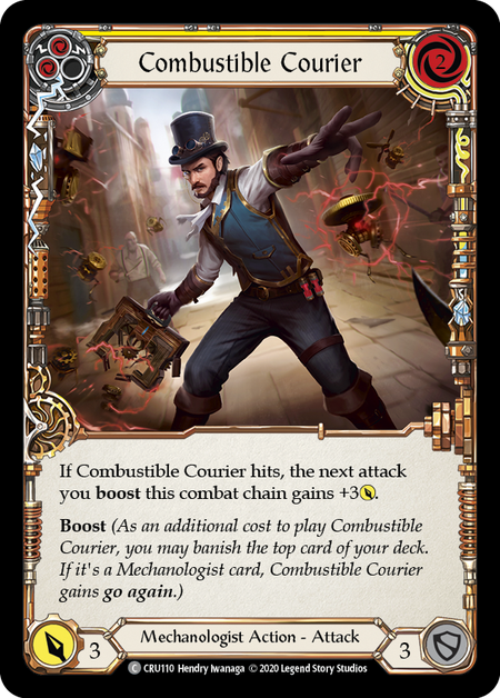 (1st Edition-RF) Combustible Courier (Yellow) - CRU110