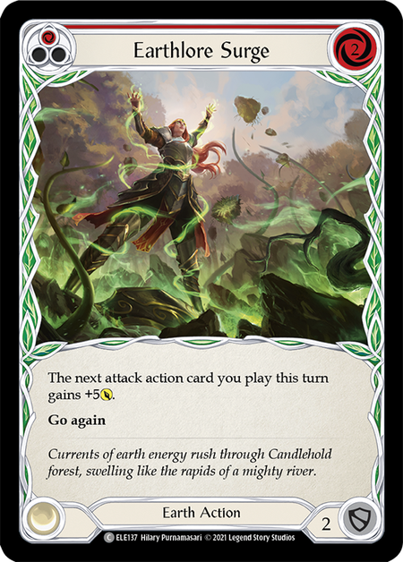 (1st Edition-RF) Earthlore Surge (Red) - ELE137