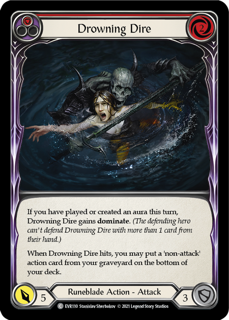 (1st Edition-RF) Drowning Dire (Red) - EVR110