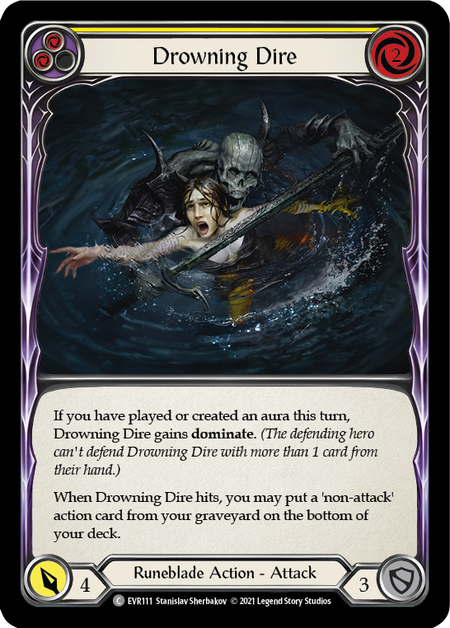 (1st Edition-RF) Drowning Dire (Yellow) - EVR111