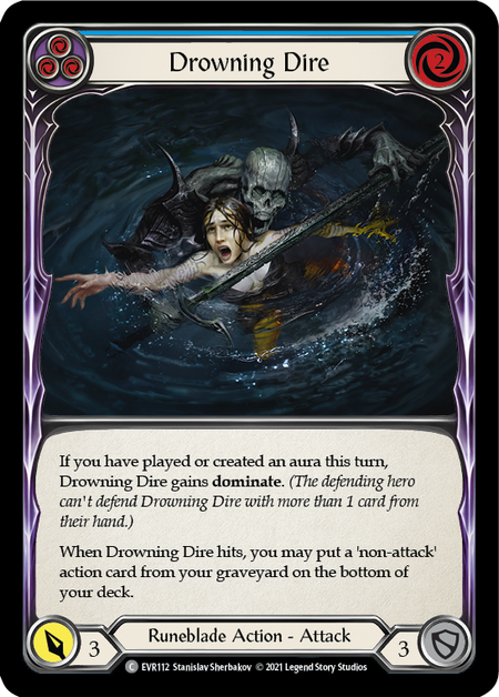(1st Edition-RF) Drowning Dire (Blue) - EVR112