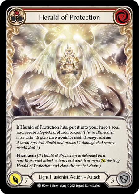 (1st Edition-RF) Herald of Protection (Red) - MON014