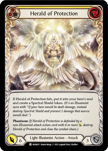 (1st Edition) Herald of Protection (Yellow) - MON015