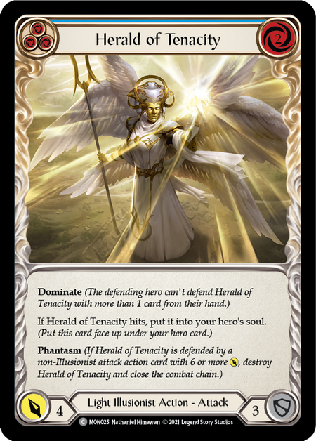 (1st Edition) Herald of Tenacity (Blue) - MON025