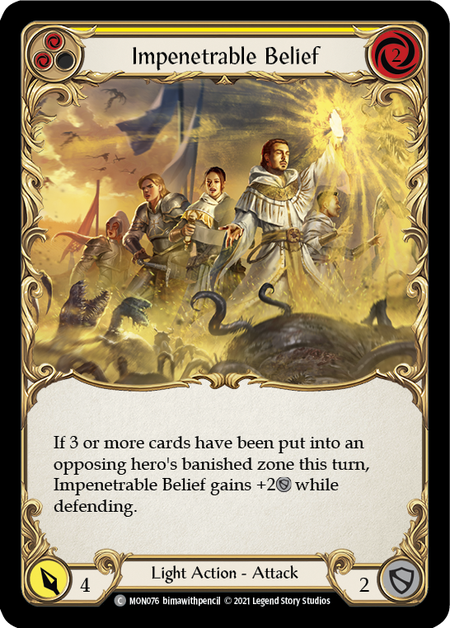 (1st Edition-RF) Impenetrable Belief (Yellow) - MON076