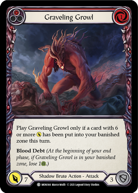(1st Edition) Graveling Growl (Red) - MON144