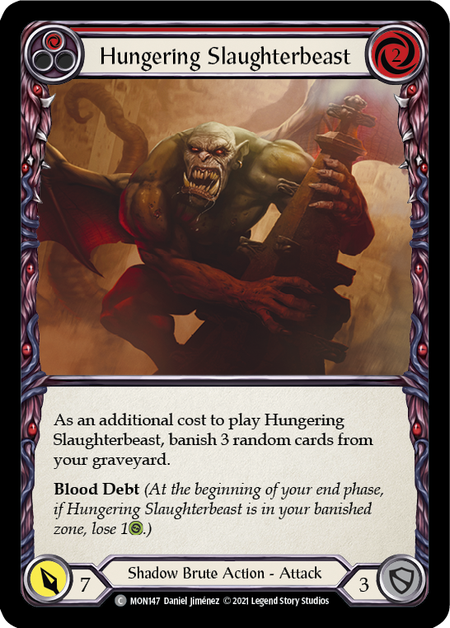 (1st Edition-RF) Hungering Slaughterbeast (Red) - MON147