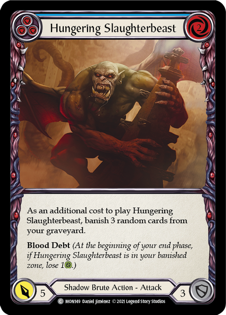 (1st Edition) Hungering Slaughterbeast (Blue) - MON149