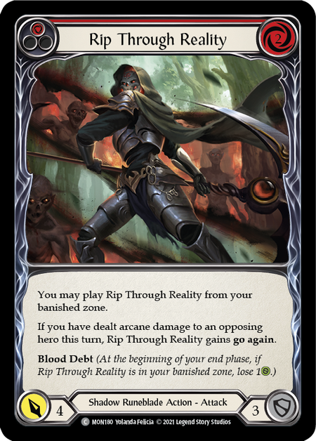 (1st Edition-RF) Rip Through Reality (Red) - MON180