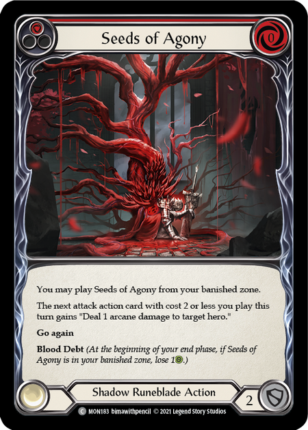 (1st Edition-RF) Seeds of Agony (Red) - MON183