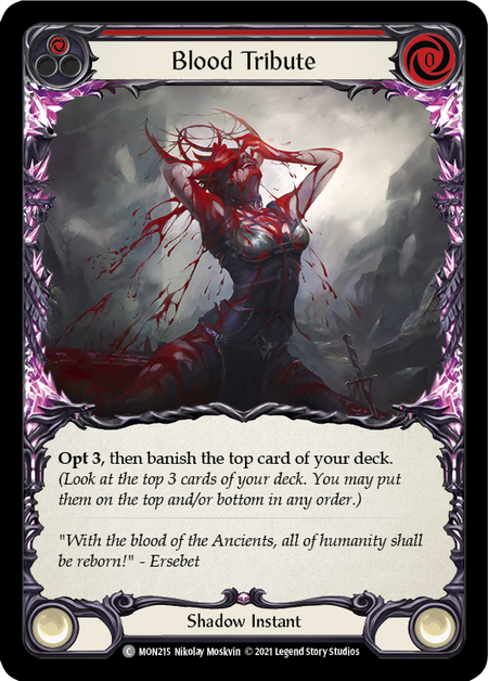 (1st Edition-RF) Blood Tribute (Red) - MON215