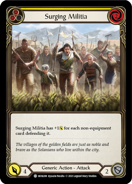 (1st Edition) Surging Militia (Yellow) - MON288